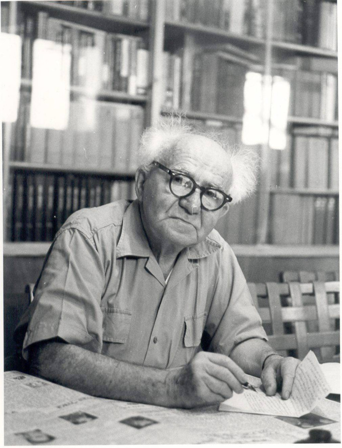 David Ben Gurion by his work desk